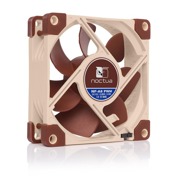 Noctua NF-A8 PWM, Premium Quiet Fan, 4-Pin (80mm, Brown) - Picture 2 of 11